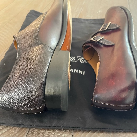 Amazing double Monk Magnanni dress shoes. Color is beautiful! - Picture 4 of 14